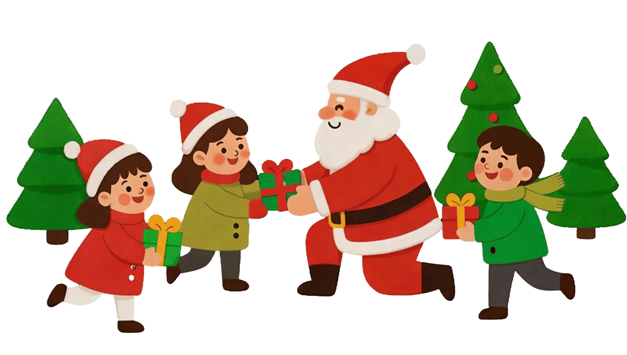 산타와 아이들
