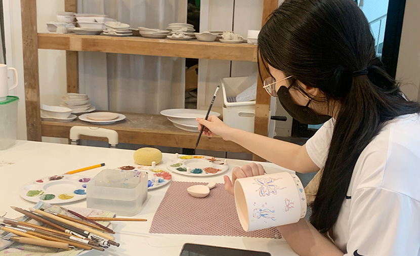  멘토링 활동 도자 체험 사진