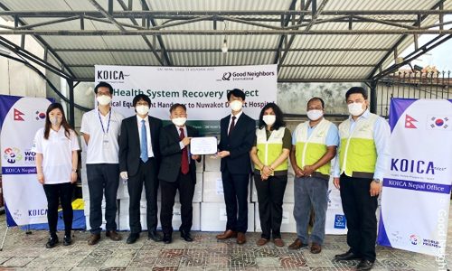 굿네이버스 네팔-KOICA, 코로나19 대응 위한 기초 의료장비 전달식 진행