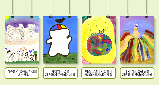 아트클래스에 참여한 아이들 모습