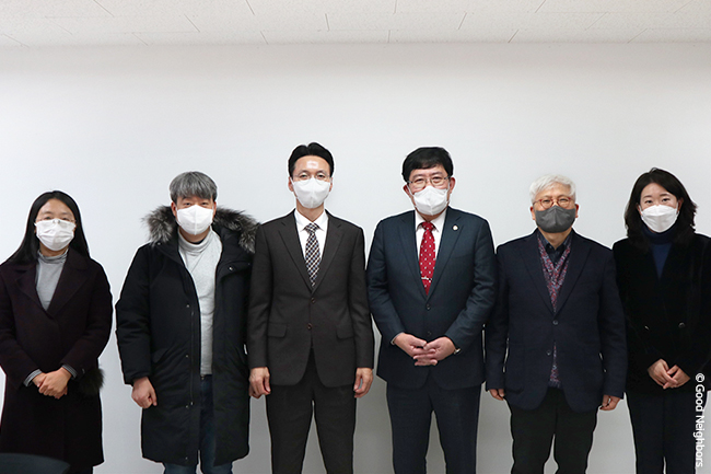 국민의힘 대선캠프에 방문한 KCOC와 굿네이버스 김중곤 사무총장