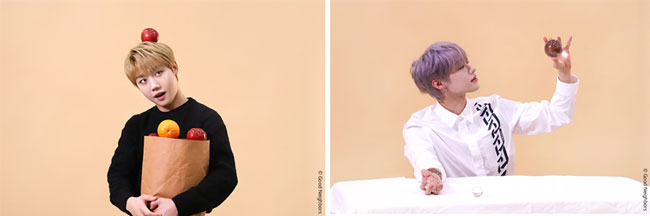 사과, 오렌지/유리구슬로 세계 사회 정의의 날을 표현한 장준과 태그