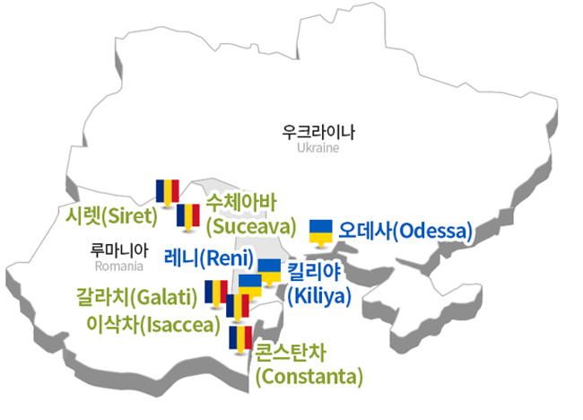 우크라이나, 루마니아 내 굿네이버스 사업 지역