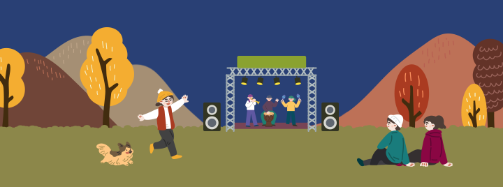 가을 콘서트 풍경 그림