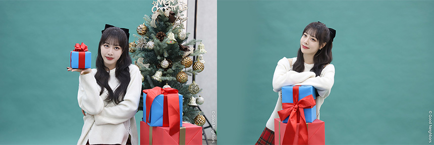 선물상자를 든 은지