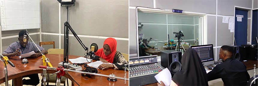 라디오 교육방송 녹음 현장