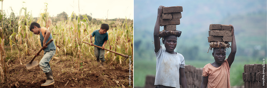 아이들의 노동 현장
