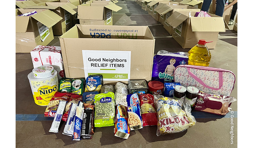 모로코 지역 주민들을 위해 전달된 긴급구호물품