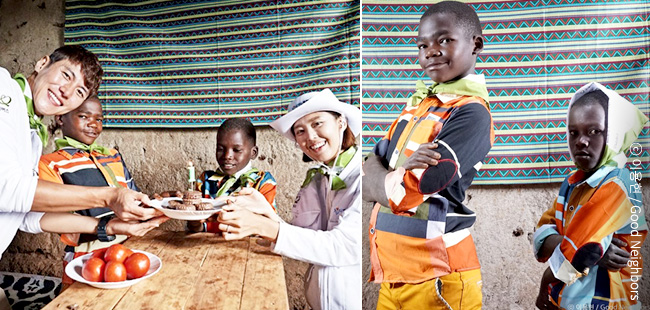 송재희, 지소연 부부가 선물한 옷을 입고 포즈를 취하고 있는 에티엔과 동생 이미지