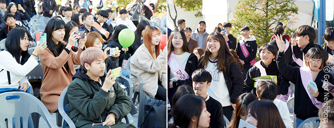 쇼미더권리를 즐기고 있는 관객들 이미지