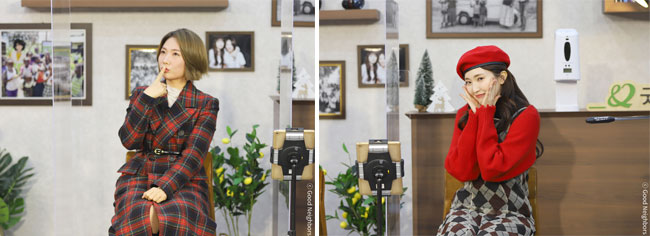 포즈를 취하는 옥상달빛의 모습