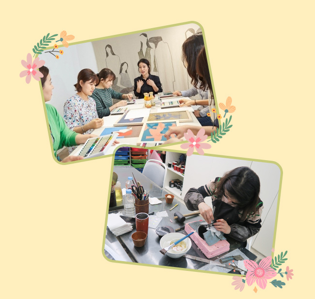 김윤미 작가님 강의 모습