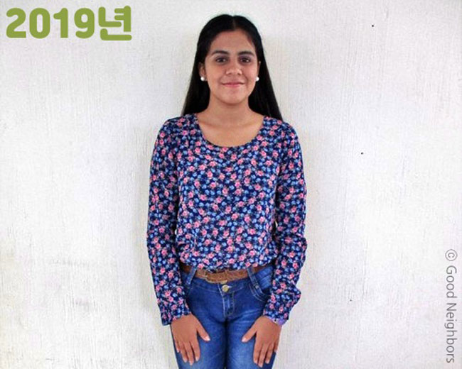 결연후원 당시 후원자님께 보냈던 사진 속 헤레나의 성장과정 모습