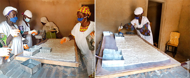 치즈를 만드는 조합원들 모습