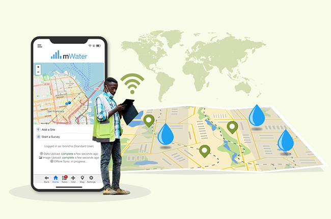 mWater를 사용하는 이미지