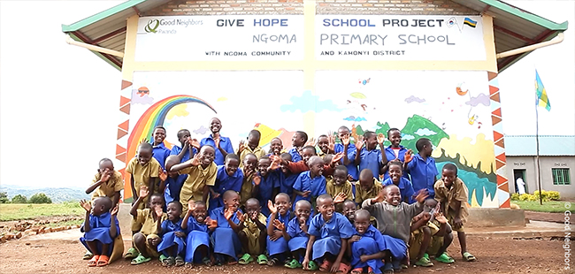 굿네이버스 말라위에 세워진 ‘희망학교’의 모습