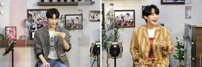 토크 중인 빅톤 멤버들의 모습