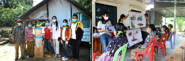 캄보디아 현지에서 인식개선을 위해 학습 프로그램을 진행 중인 모습