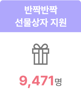 반짝반짝 선물상자 지원 9471명